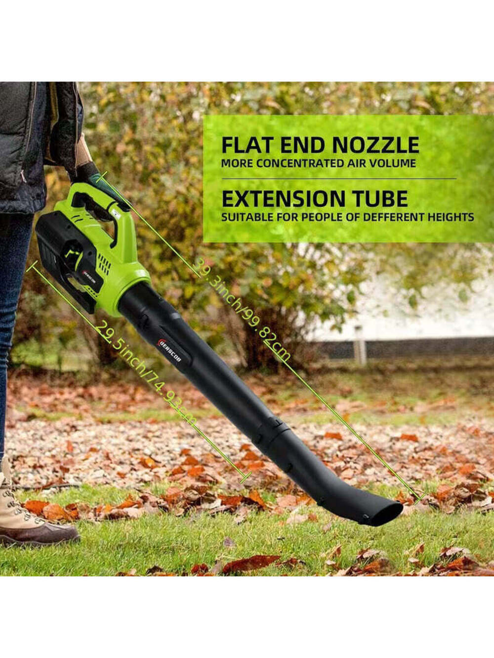 Cordless Leaf Blower, Electric Leaf Blower with 4.0Ah Battery Powered